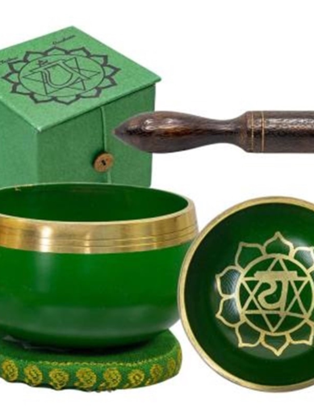 Mini Tibetan Singing Bowl Set: Heart Chakra
